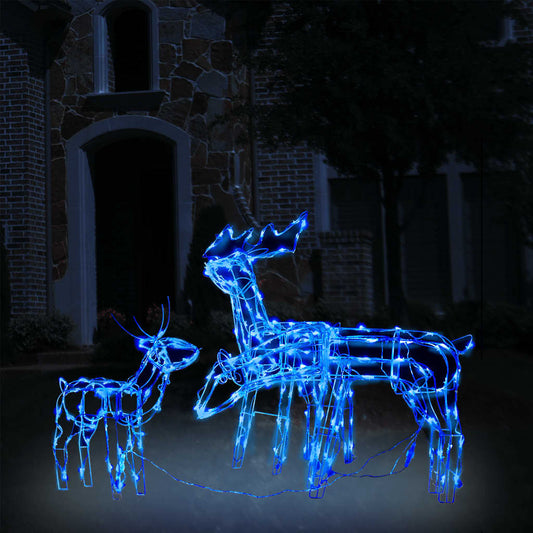 3 Piece Christmas Light Display Reindeers 229 LEDs